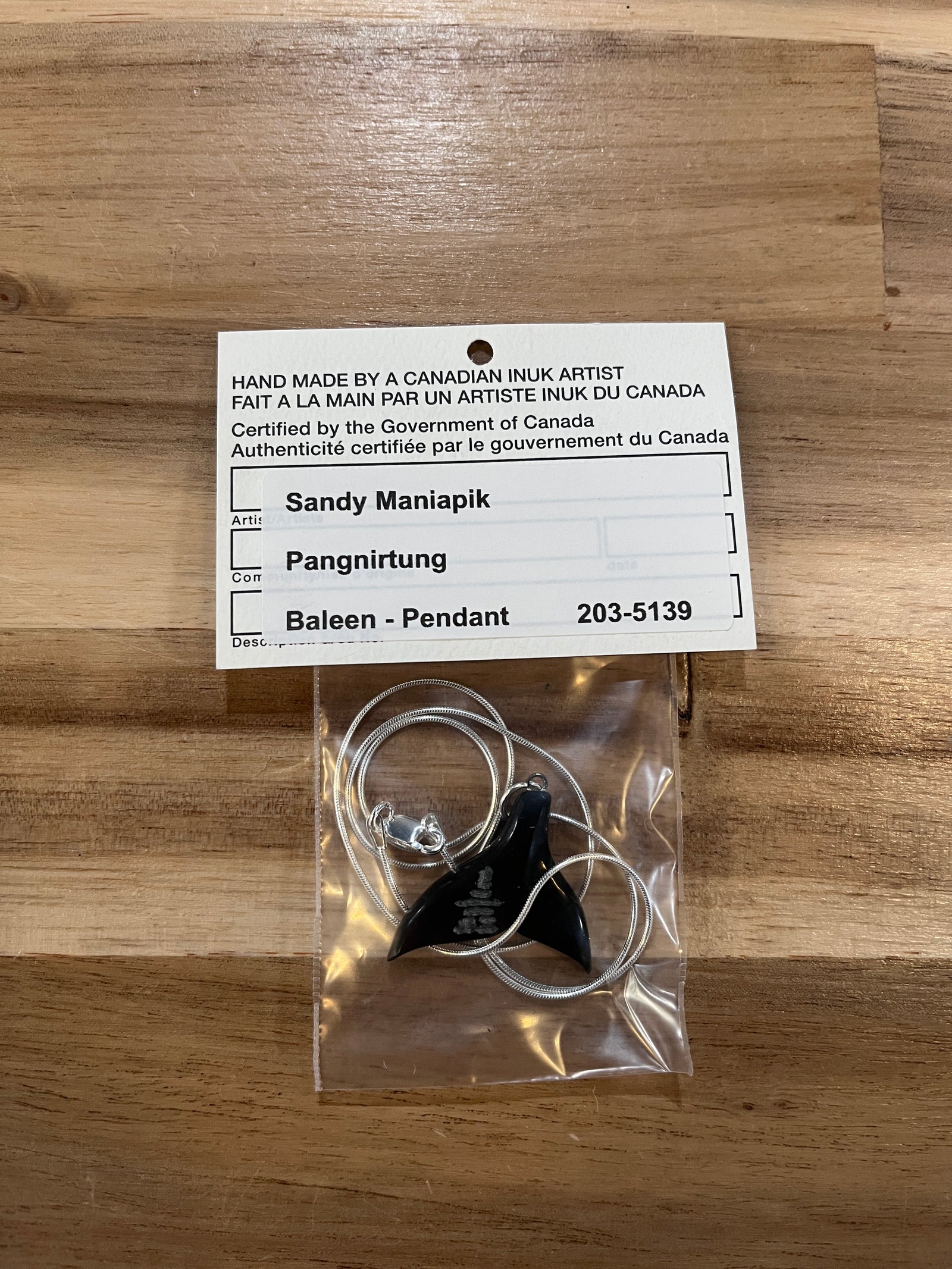 Baleen pendant - 5139 - 50% consignment
